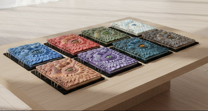 Custom Color Dragon Refillable Notebook – A5 Handmade Fantasy Journal