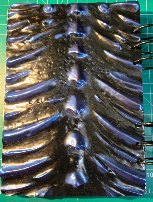 Blue-Black Dragon Refillable Notebook – A5 Handmade Fantasy Journal