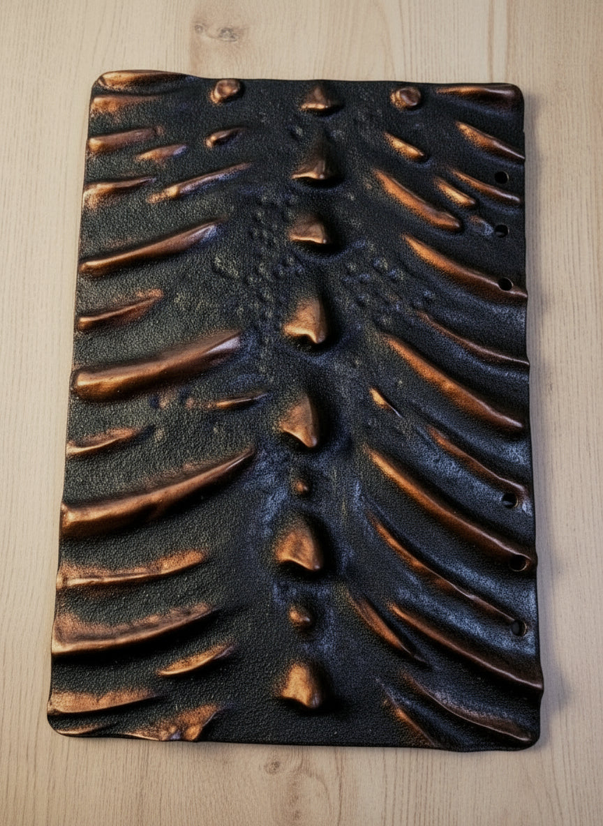 Bronze-Black Dragon Refillable Notebook – A5 Handmade Fantasy Journal