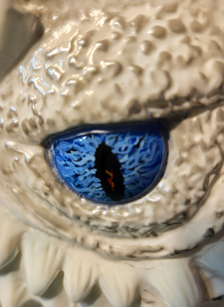 White Dragon Refillable Notebook – A5 Handmade Fantasy Journal